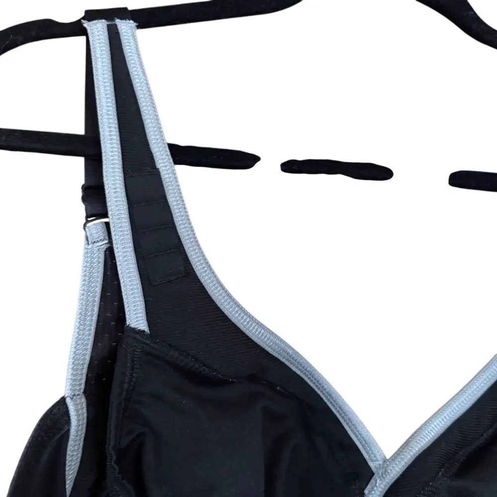 Glamorise- Elite Performance Adjustable Wirefree Sport Bra #1167 Black Gray, 38H - Picture 10 of 14